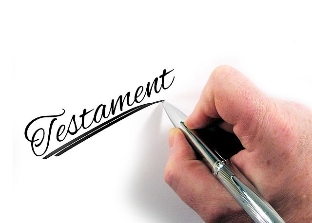 Schriftzug: Testament