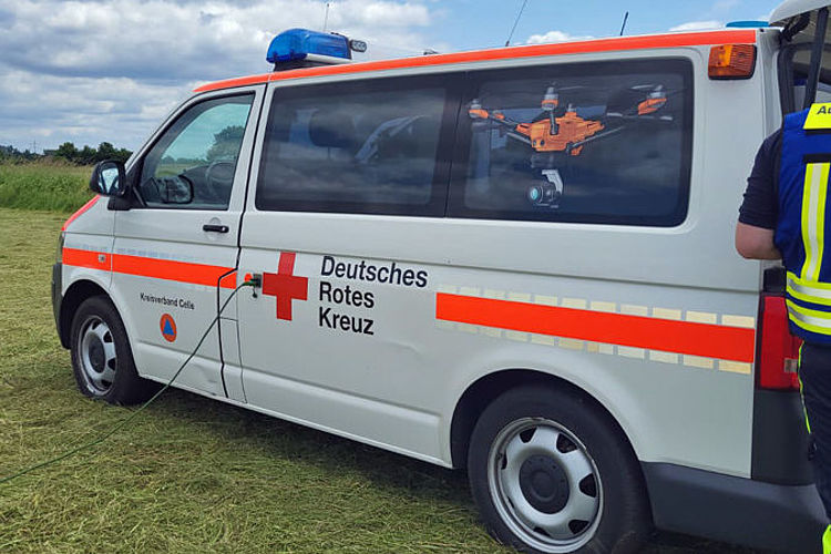 Einsatzfahrzeug der Drohnenstaffel