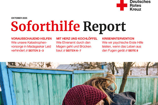 Ausschnitt aus der Titelseite vom Soforthilfe Report 10/2025